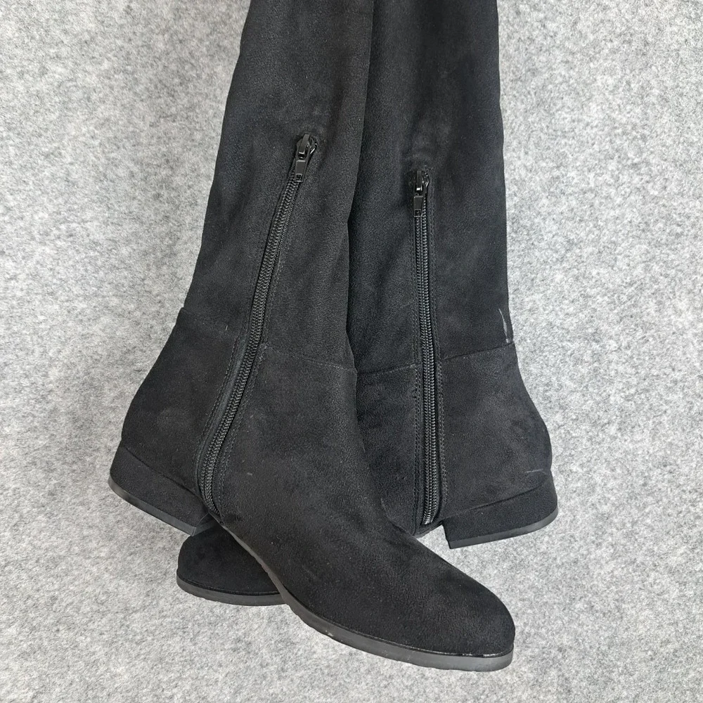 Chinese Laundry Women's Black Suede‎ Wedge Over the Knee Boots Size 6.5